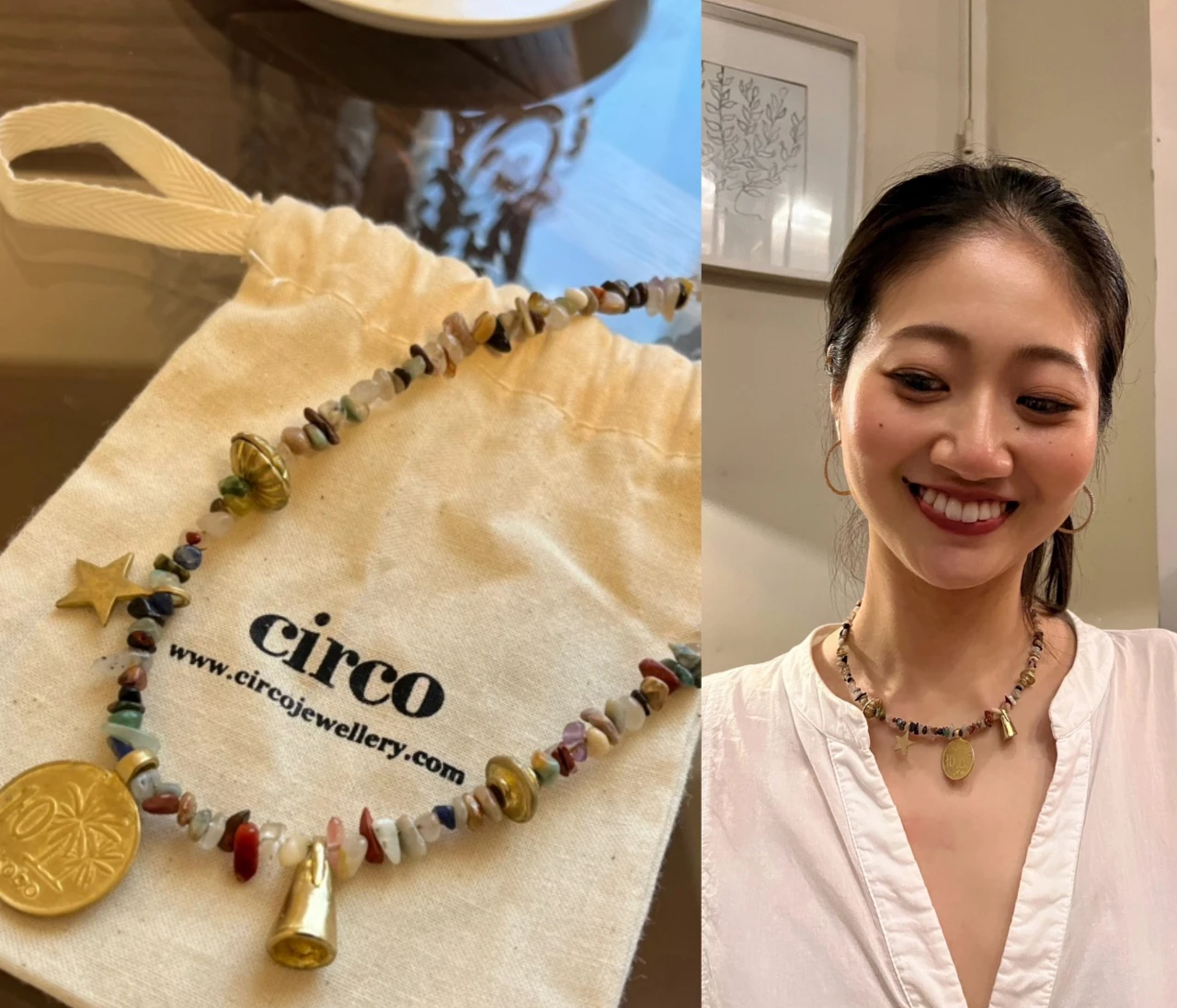 なんか地味…と思った日の救世主! Circoのカラフルビーズネックレス🩷 シンプルコーデを格上げ