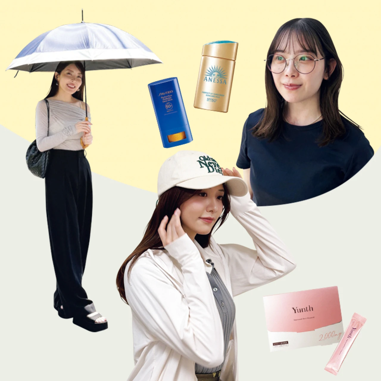 本気で日焼けしたくない人へ！【大野真理子さん、森香澄さん、貴島明日香さんほかの紫外線対策SNAP】日焼け止め、UVコスメ、サプリ、日傘、UVカット服まで美プロの愛用品一挙公開！
