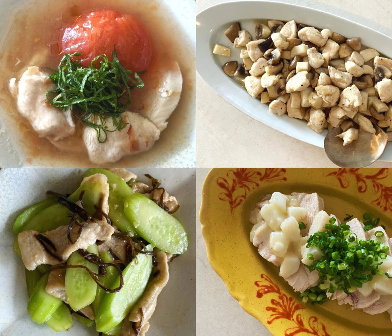 【長谷川あかりのご自愛ごはん】ヘルシー食材が主役のレシピ6選。鶏むね肉の里芋ソース、ささみときのこの塩炒めなど。高たんぱく＆低カロリーな罪悪感ゼロご飯！