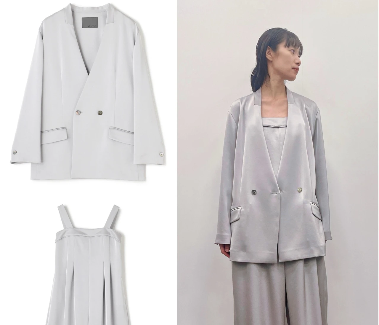 艶やか素材でリュクスに映える【uncrave（アンクレイヴ）】のジャケット&オールインワンのセットアップが登壇シーンに最適！｜好印象が狙える“最旬”登壇服 Vol.28