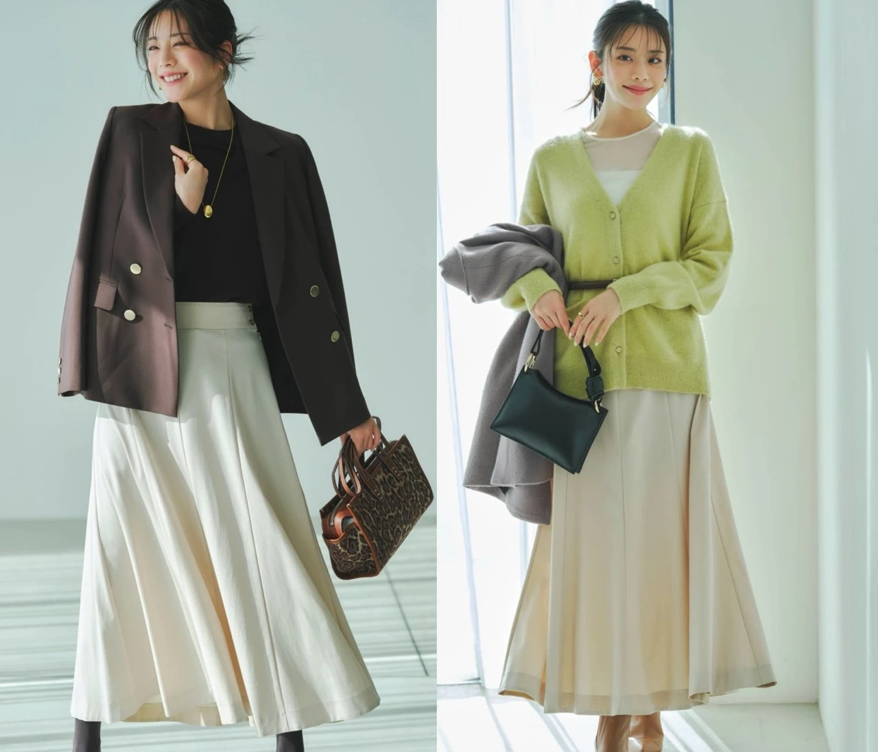 【名品スカート】仕事終わりの予定でコーデ比較！　