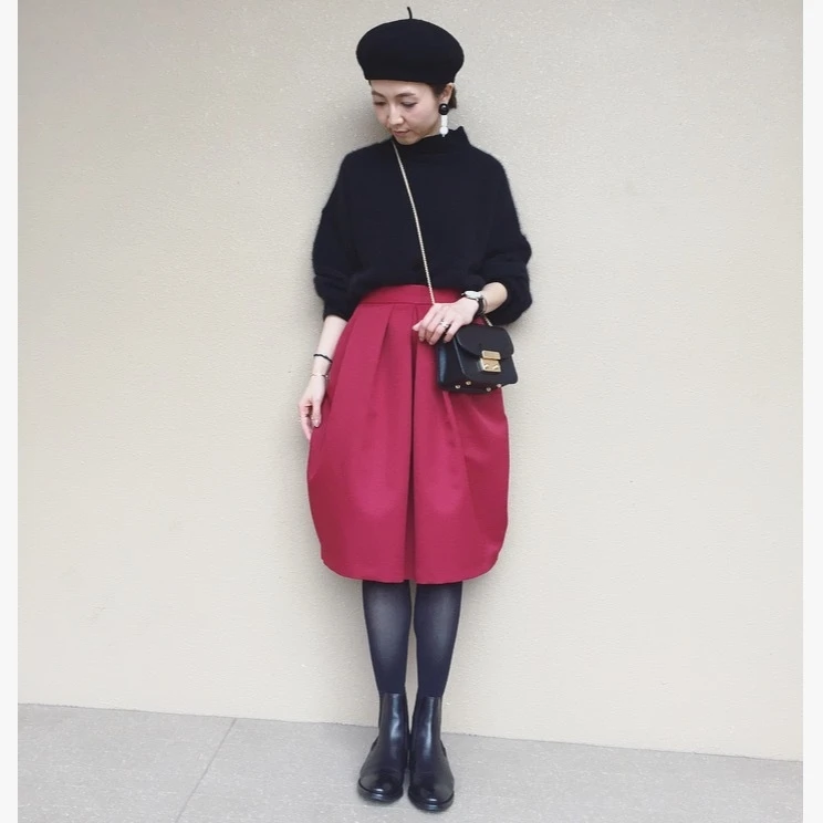 大人の可愛げ度UP♡着回し抜群のコクーンスカート