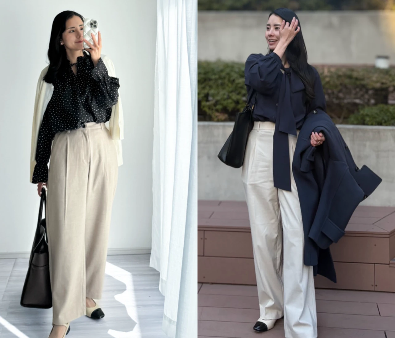 【2026春】GU新作ブラウスで「高見え」！最旬の大人映えコーデ2選