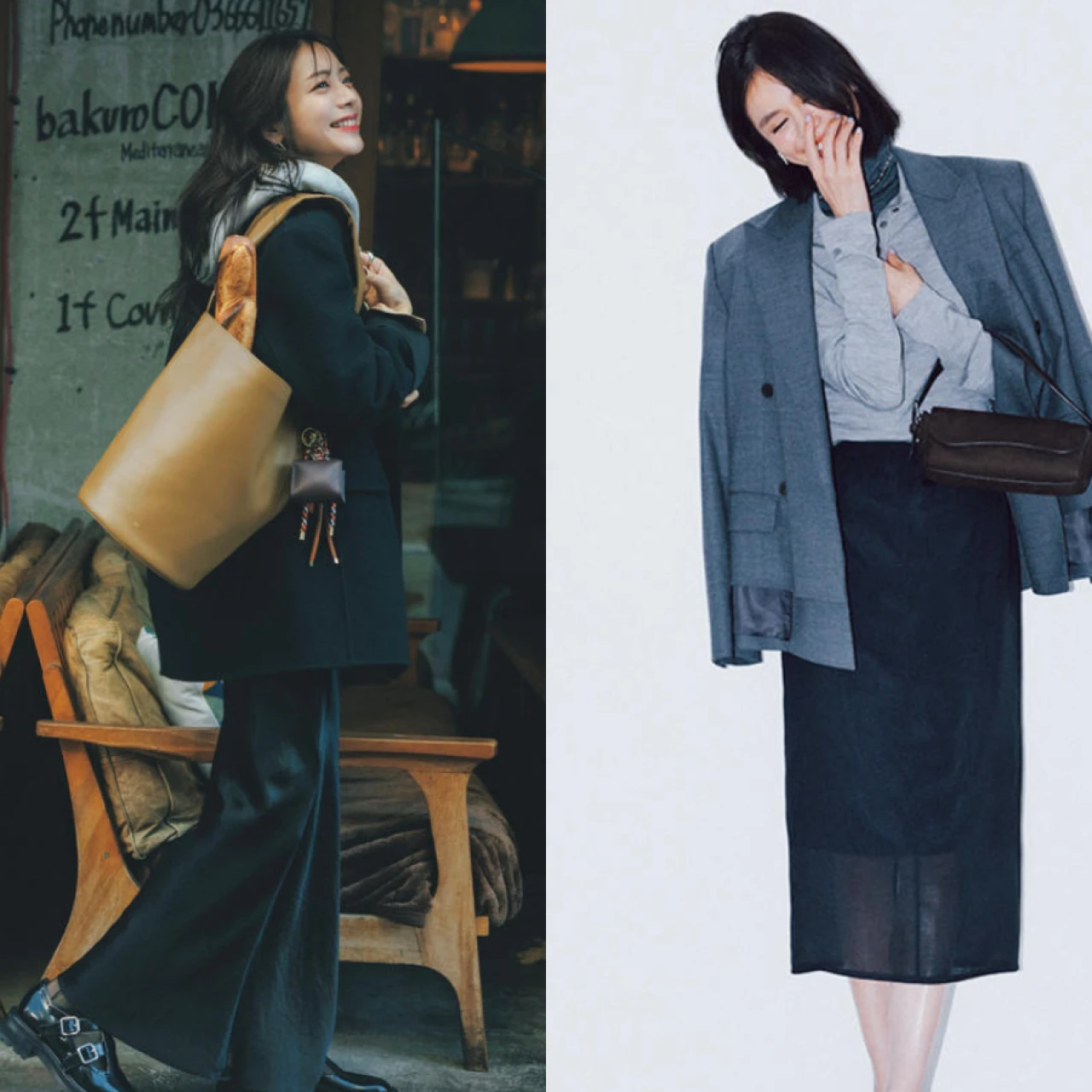 【2026年春】春でも履きたい「黒スカートコーデ」24選。　トップスを映えさせる”ブラックスカート”が大人女子の味方。