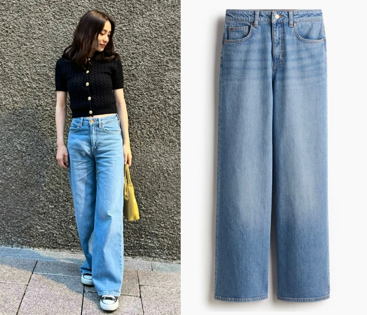 【H&M】スタイルアップ◎低身長デニムコーデ#ファッション部