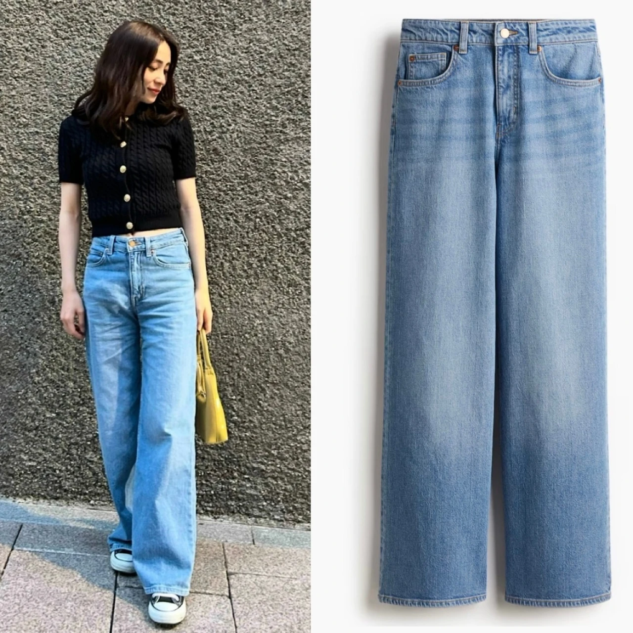 【H&M】スタイルアップ◎低身長デニムコーデ#ファッション部