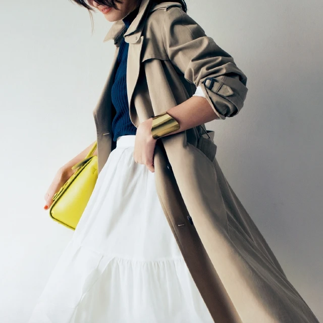 【バイラーズが実証①♥︎】トレンチ+ミモレ丈スカートがやっぱりモテる件