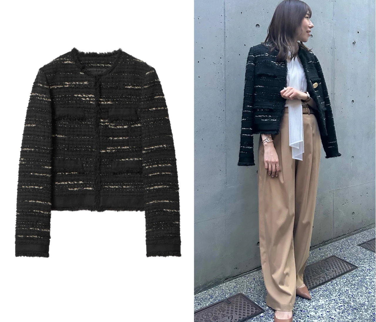 知的な華やかさをくれる【allureville（アルアバイル）】のツイードジャケットが登壇シーンに最適！｜好印象が狙える“最旬”登壇服 Vol.25