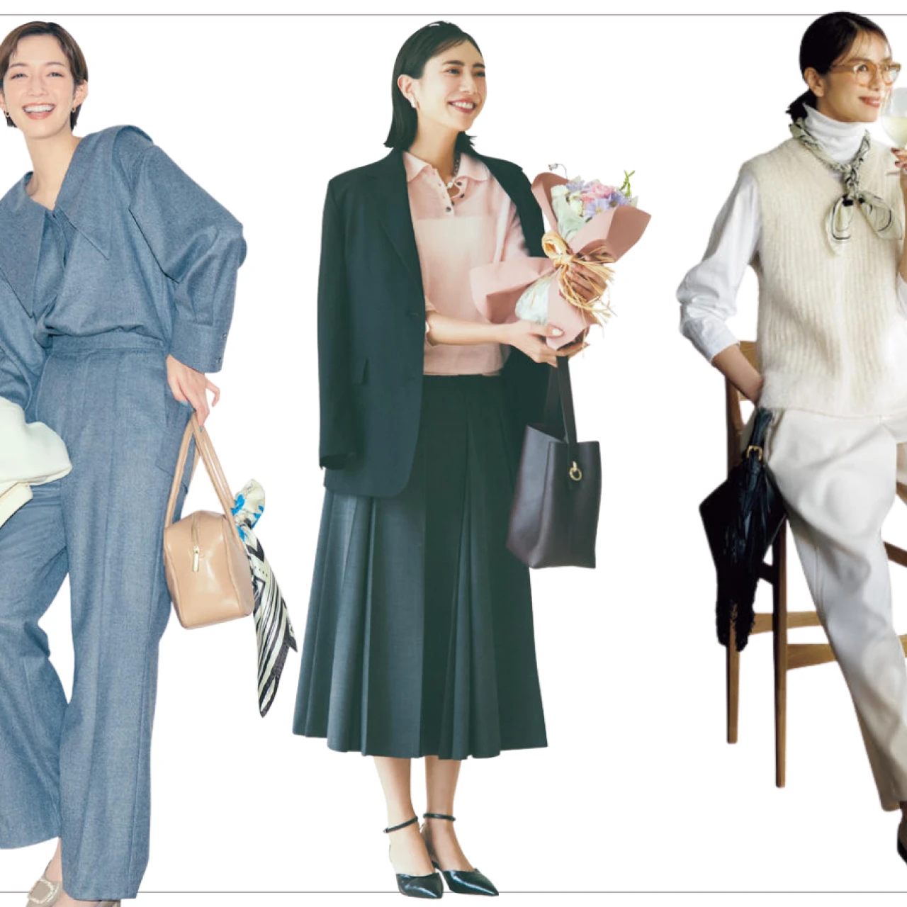 【2026年冬】大人女子 「冬のオフィスカジュアル」着こなし33選。 通勤から忘年会まで行けちゃう最旬コーデのポイントは？