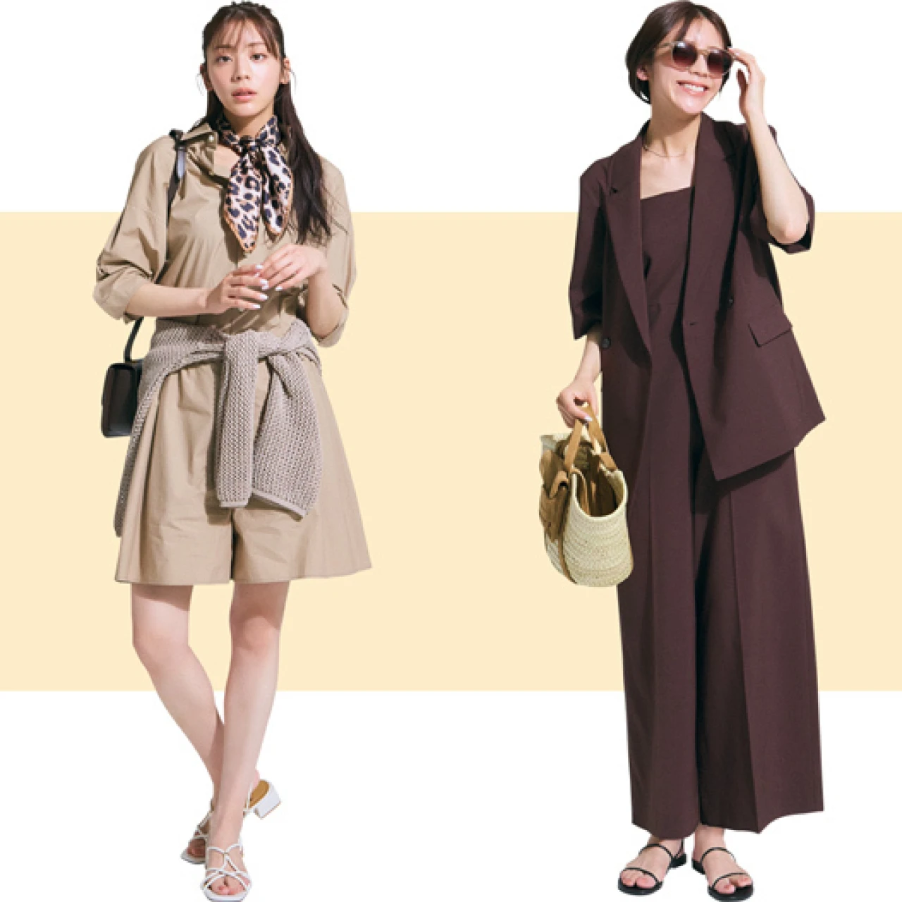 【秒でサマ見えする夏向きパンツセットアップ】きれいめ派必見！オンオフ自在のジャケット＆シャツセットアップ