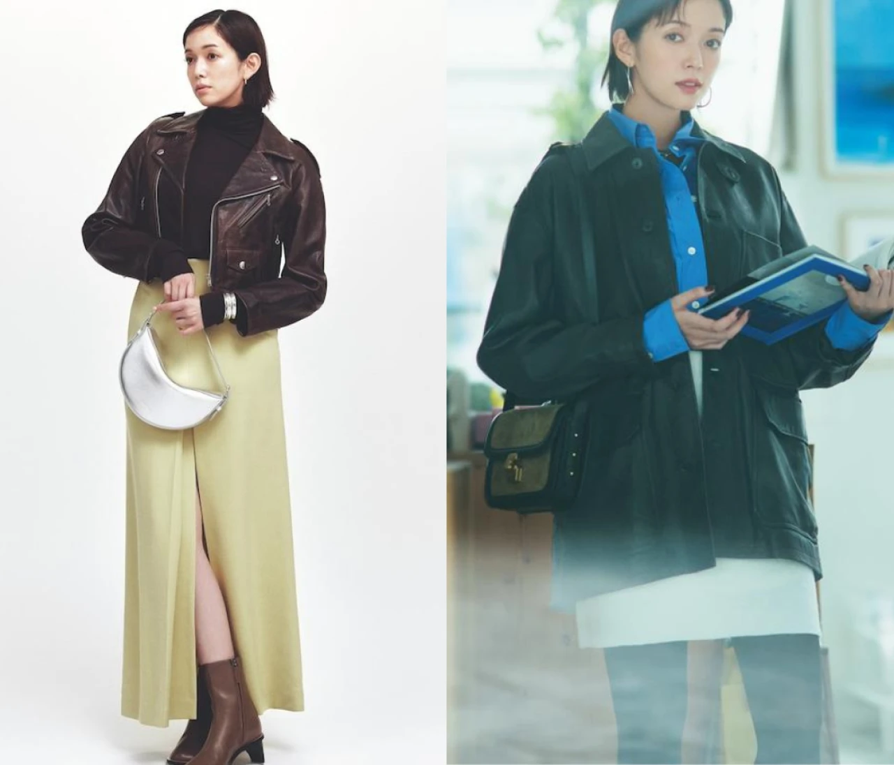 春まで使えるゆったりレザーが今の気分!