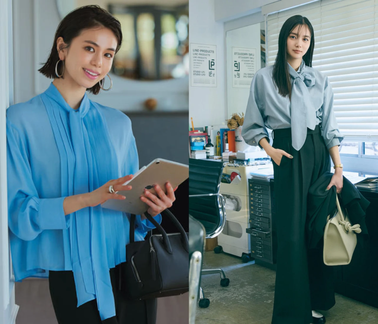 【最旬】 ボウタイブラウス・シャツコーデ14選。 オフィスカジュアルに“ボウタイ”が注目！