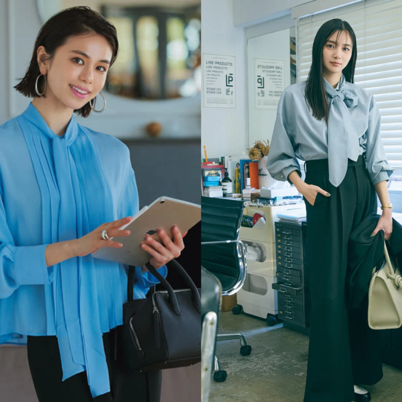 【最旬】 ボウタイブラウス・シャツコーデ14選。 オフィスカジュアルに“ボウタイ”が注目!