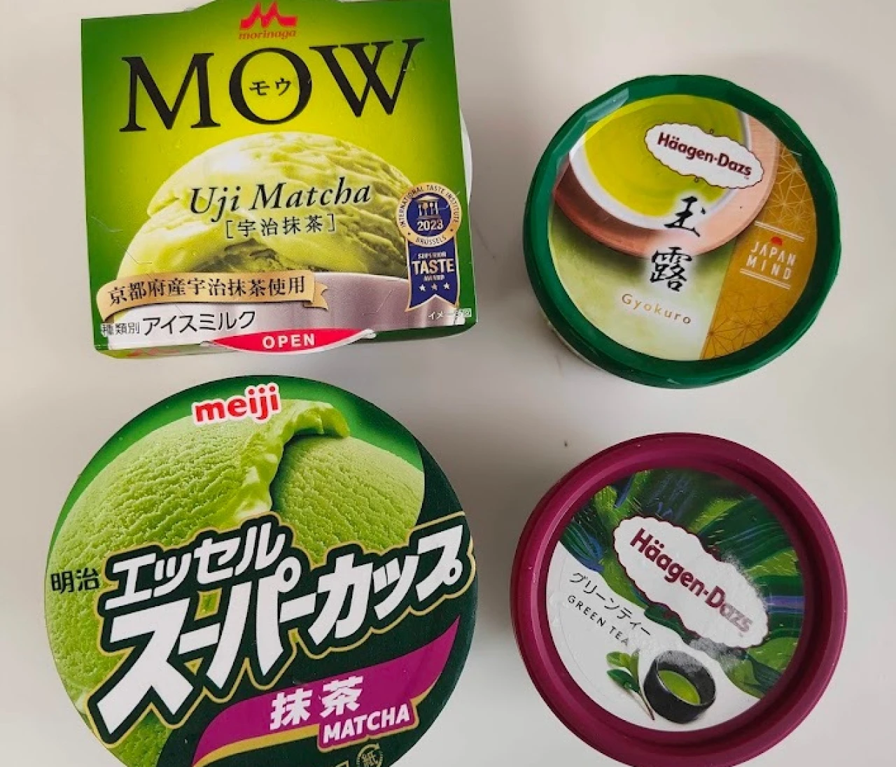 実食★人気の抹茶アイス4種類食べ比べ！期間限定のハーゲンダッツ「玉露」も♡