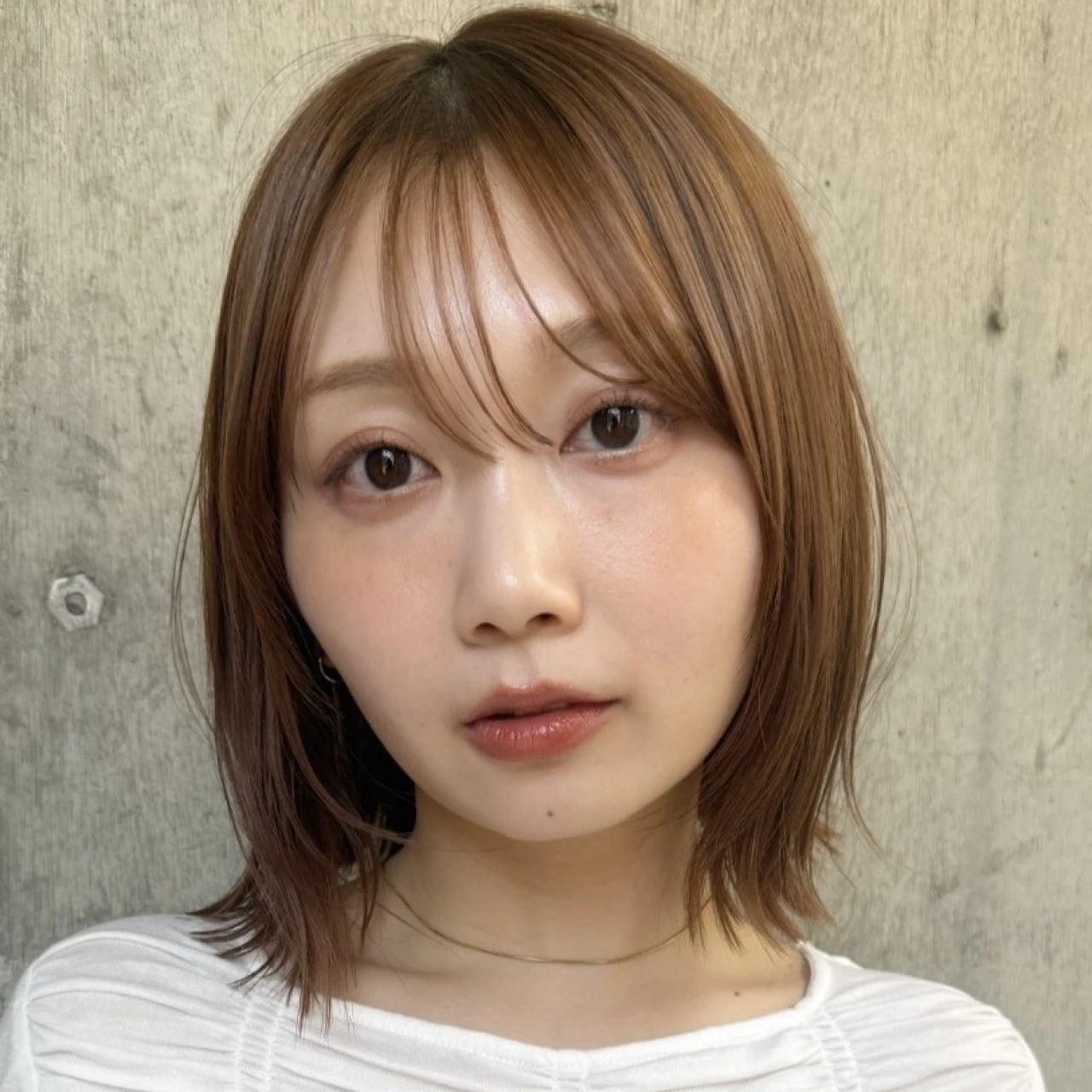 【2026春大人のボブ】透け感のある前髪が優しい印象のニュアンスくびれボブ