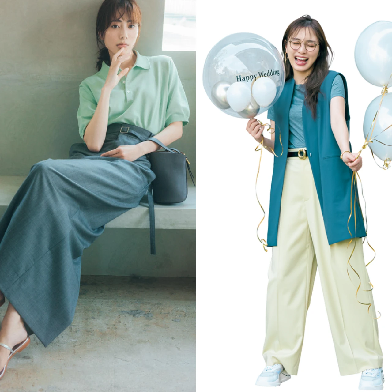 【夏から秋へ】大人女子グリーンコーデ10選! 明度、彩度によって表情が異なるグリーンを大人女子のきれいめコーデに