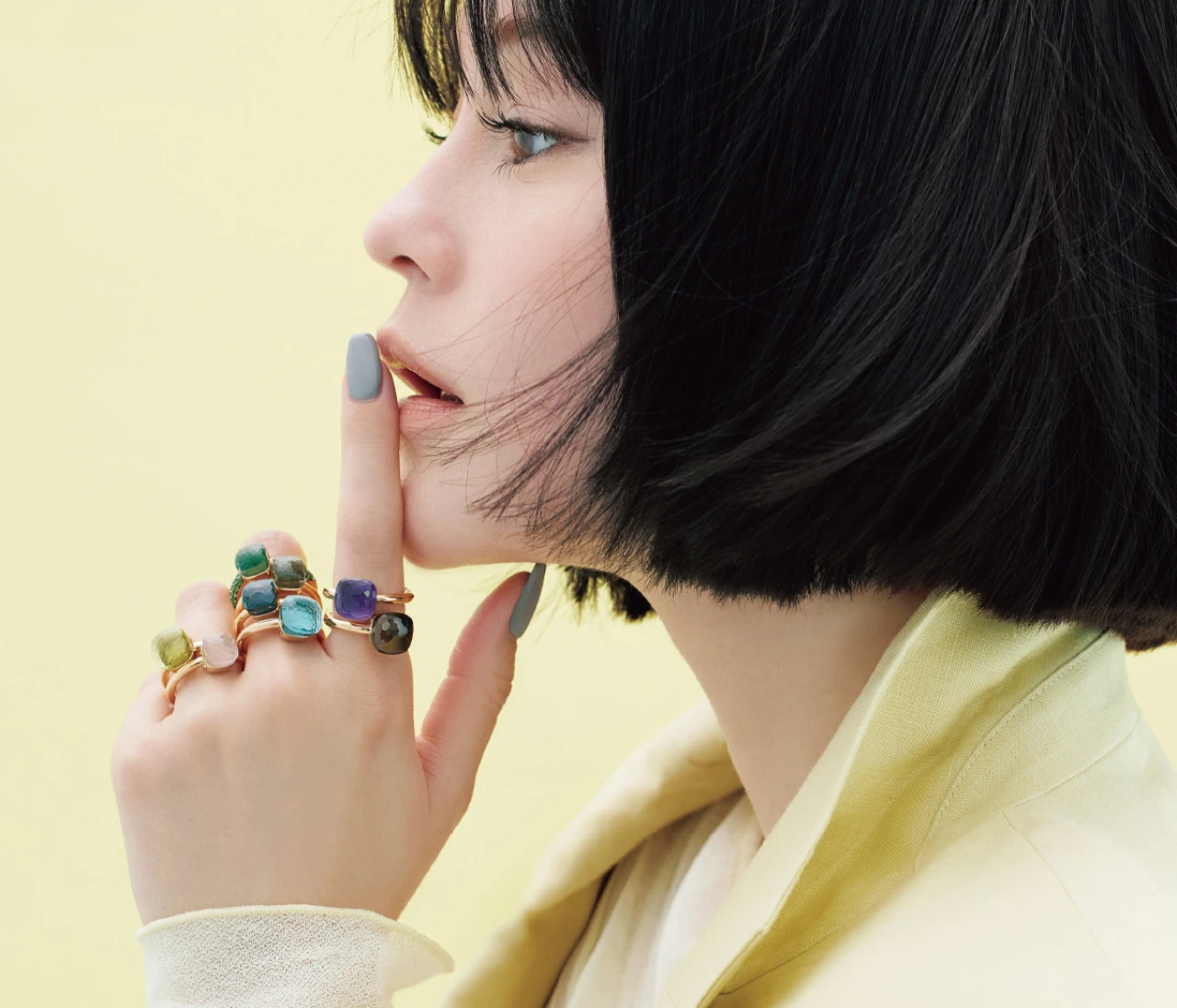 ポメラートの「ヌード」　キャンディのようなぷっくり感を重ねて楽しむ！【一生モノの色石ジュエリー】