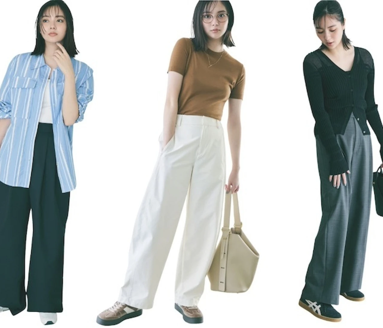 きちんと感をキープ！通勤パンツ×旬スニーカーコーデ3選【きれいめコーデとスニーカーの正解バランス】