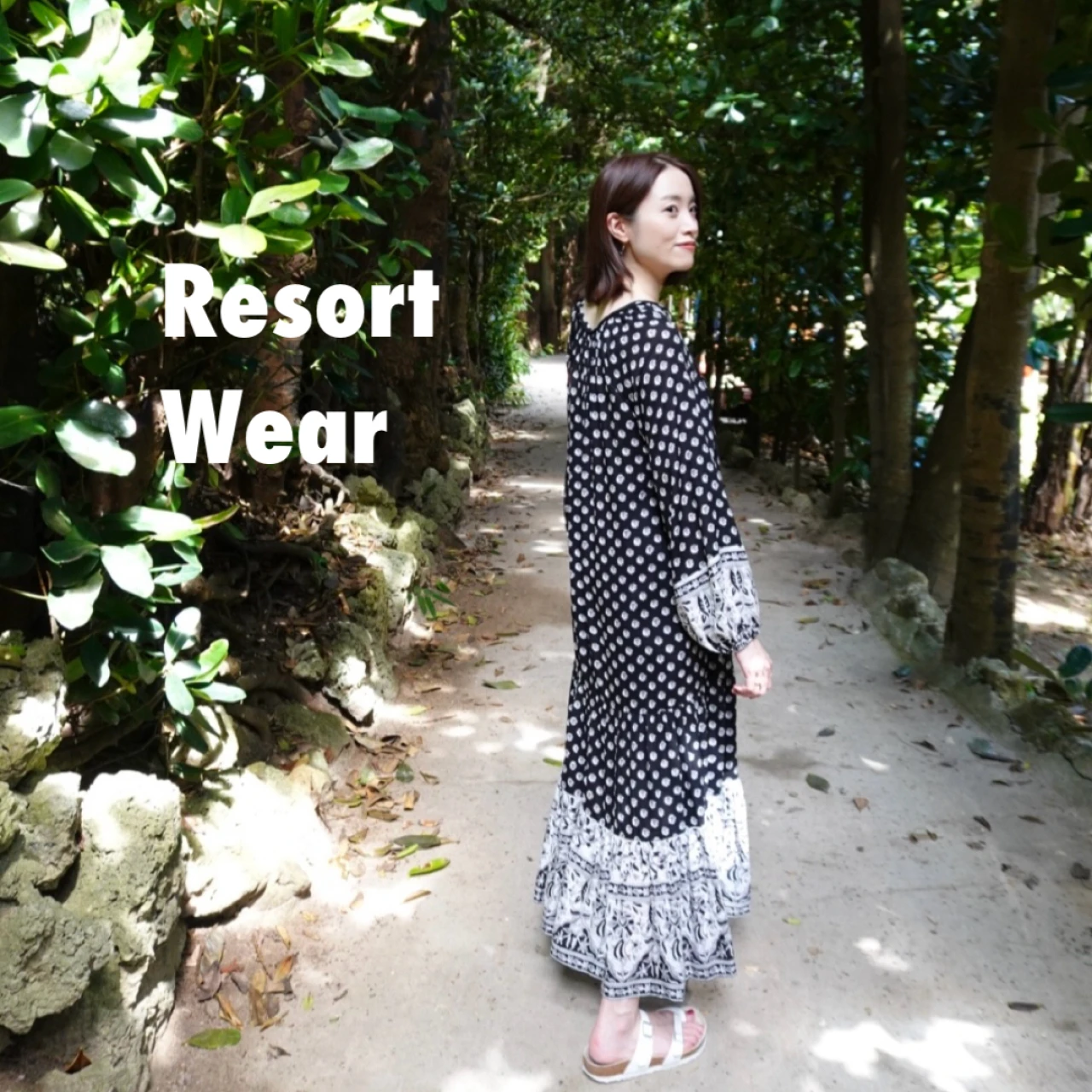 【30代高身長】の私が着る！リゾートや旅行で映える黒ワンピース❤️#ファッション部