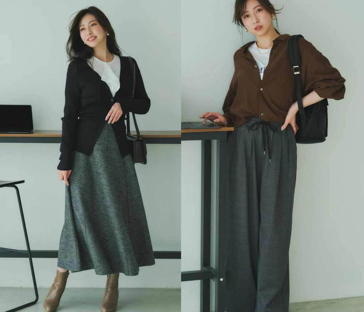 【植村あかり初登場！】デスクワークの日のお悩みをスタイリストが解決！　「社内と外の寒暖差が激しくて困る！」「デスクに座りっぱなしで苦しい！」