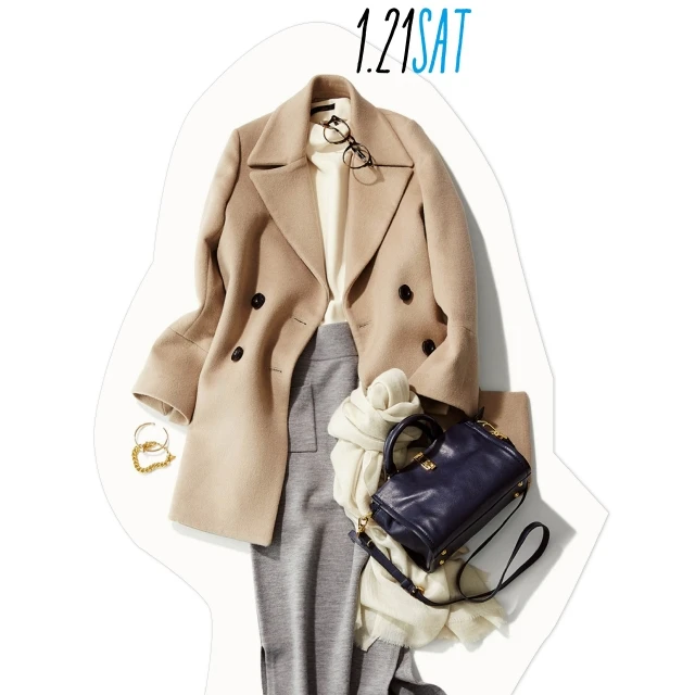 休日も通勤もOK！　きちんと＆マイルド色コーディネートで、冬の好感度増し♡