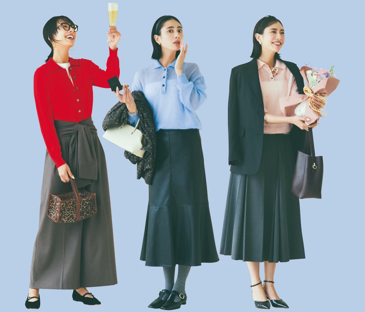 社内飲み会コーデの正解は「きれい色ポロニット」！上半身が盛れてきちんと感と愛嬌もアピール