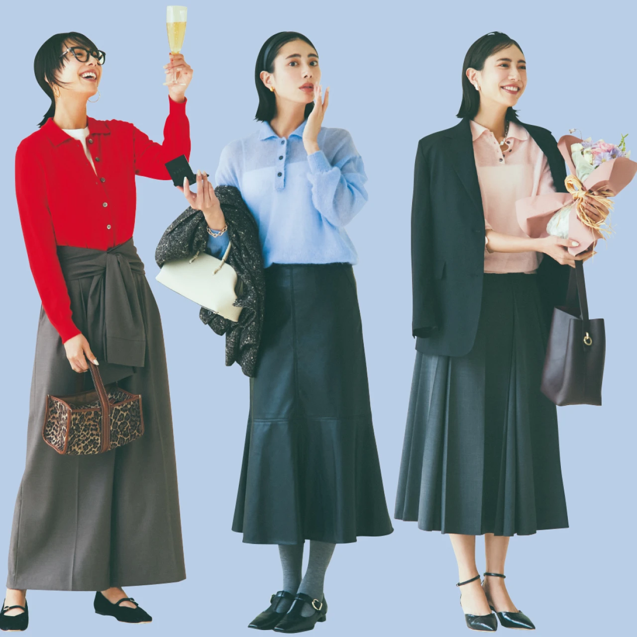 社内飲み会コーデの正解は「きれい色ポロニット」！上半身が盛れてきちんと感と愛嬌もアピール