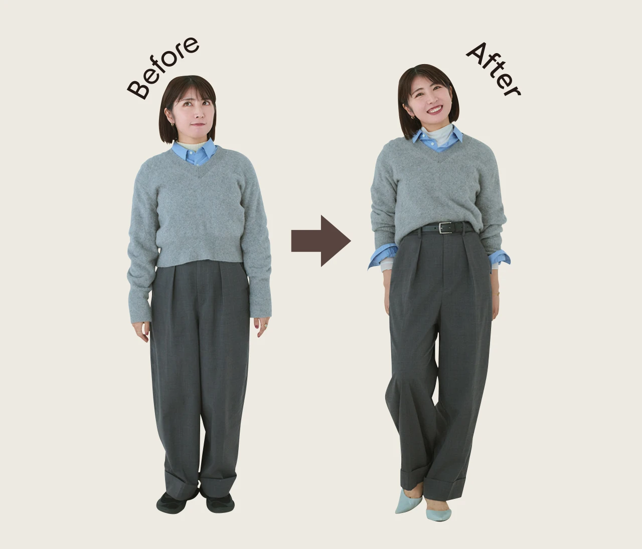 「レイヤード」って着ぶくれしない？ 重ね着してもスタイルアップするコツをスタイリストが伝授！