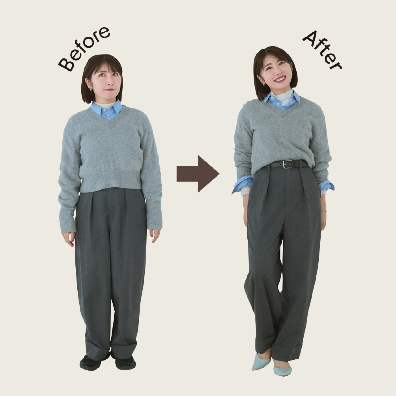 「レイヤード」って着ぶくれしない？ 重ね着してもスタイルアップするコツをスタイリストが伝授！