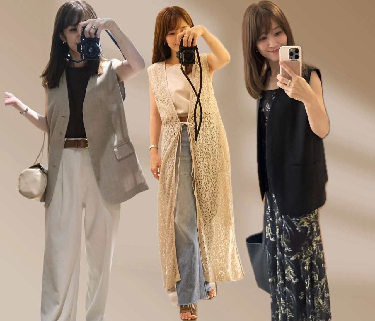 夏の羽織はジレで決まり♥３型着回し＆スタイル良く見えるコツも！