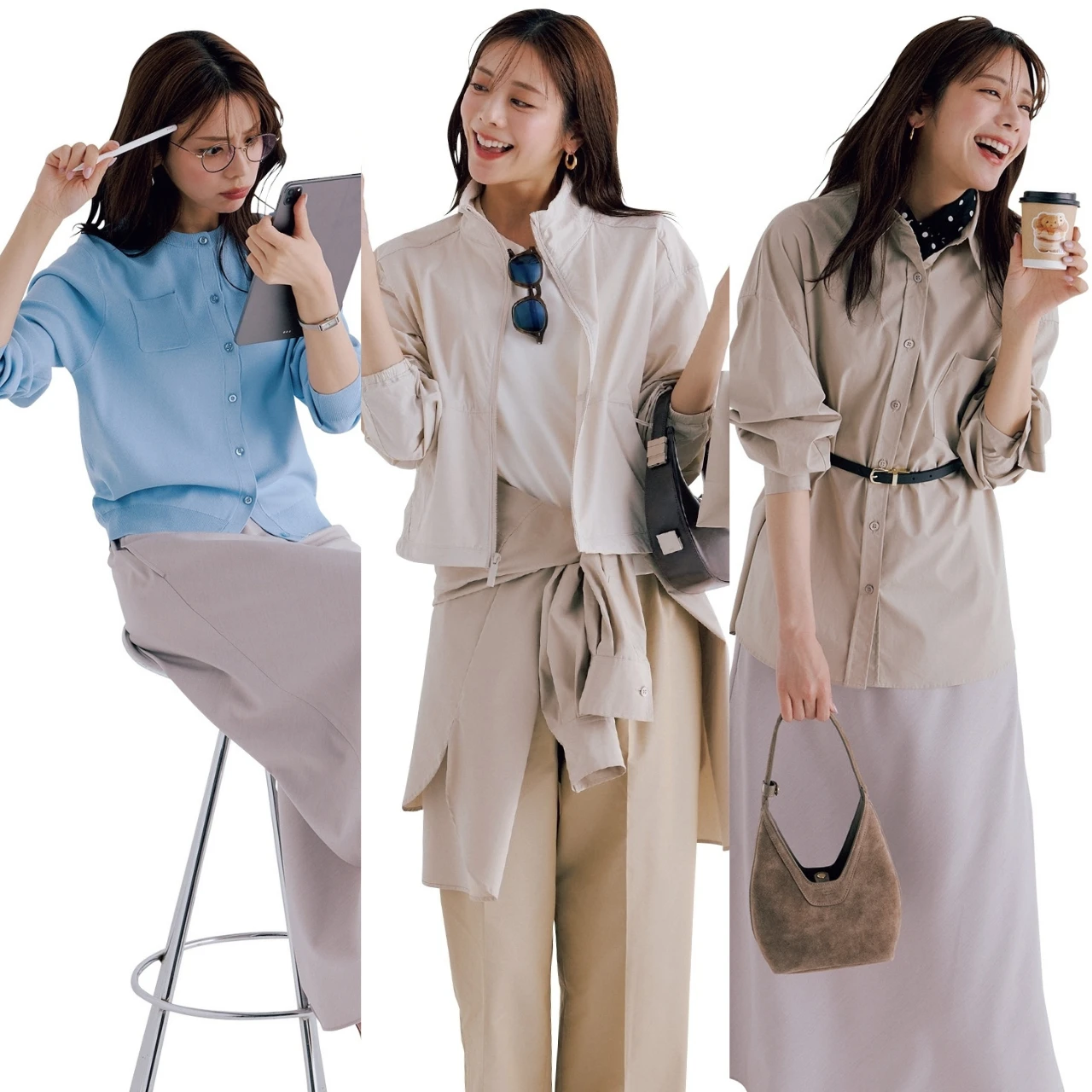 【「きれいめテック服」着回し15days】貴島明日香が限界OLに！高機能＆おしゃれな11アイテムで天候が不安定な初夏を乗り切る！