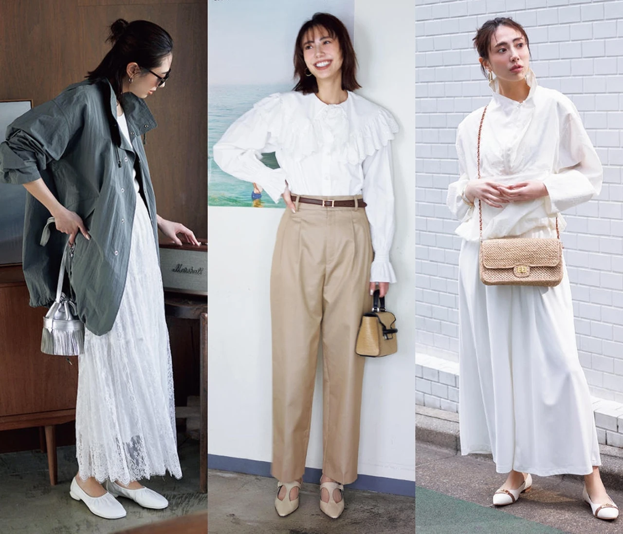 今年は「甘い白」が一大トレンド!【白コーデ16選】