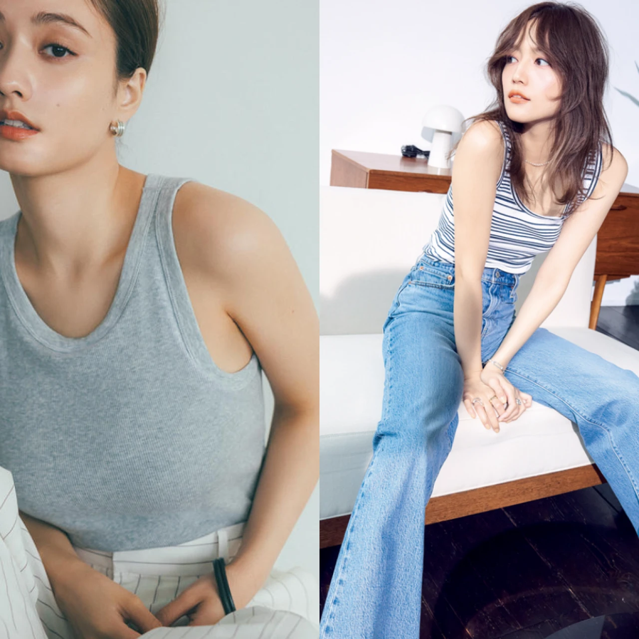 【30代】大人のタンクトップコーデ16選! 猛暑こそ1枚で着るだけの着こなしは気を抜かない!1枚でもインナー使いでも素敵な色気のある大人女子に