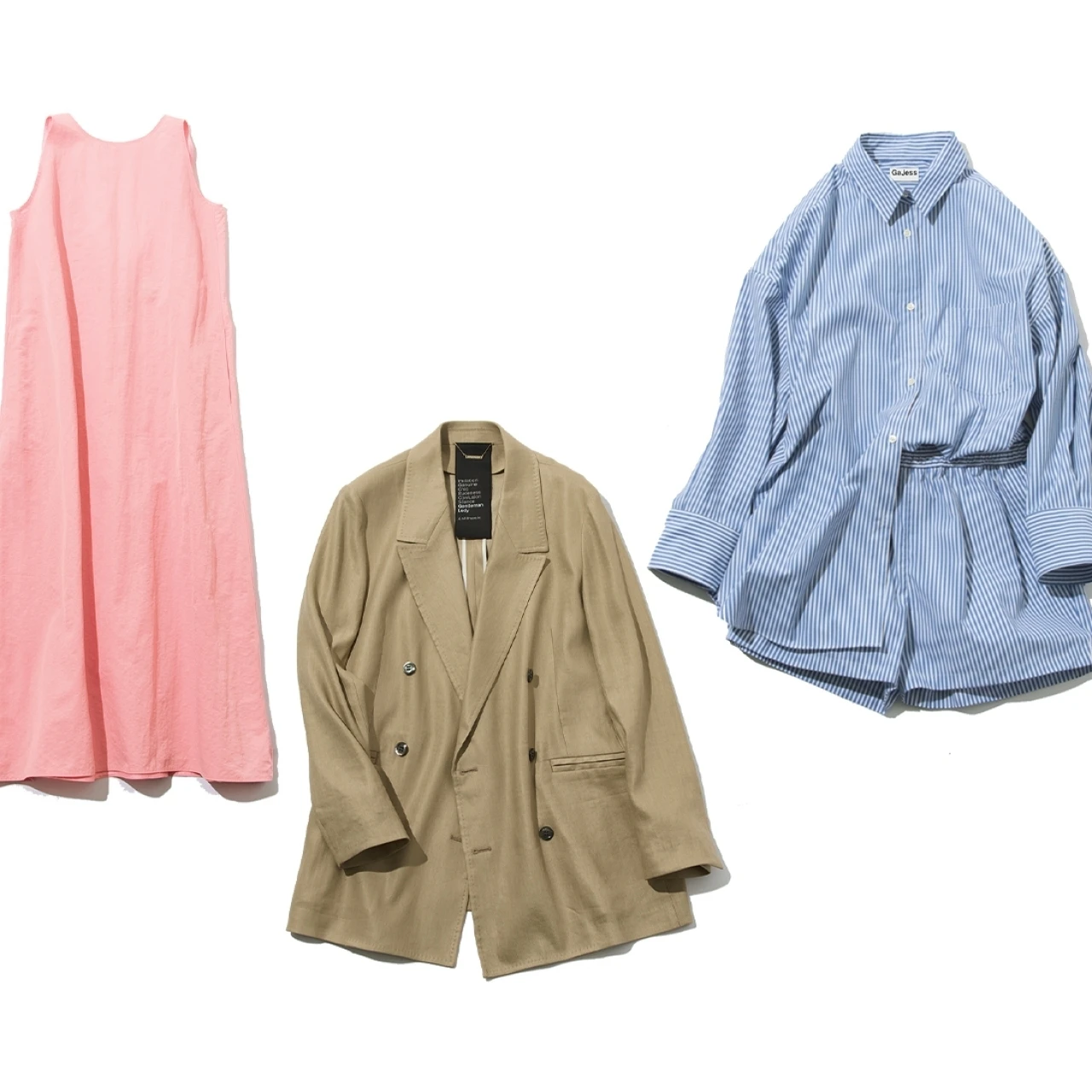 「カオス」のジャケットに、三條場夏海さんの新ブランド「ガジェス」のセットアップ……。おすすめ春服3選【今月のおしゃれニュース】