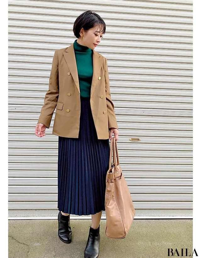 【スナップ】読者モデルズのプリーツスカートON⇔OFF着回し