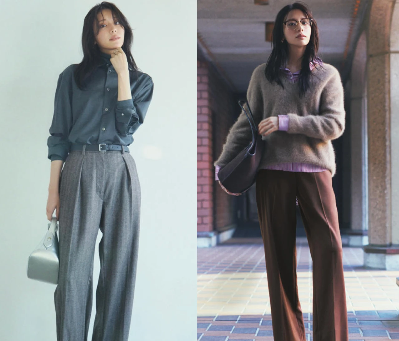 寒い日に大活躍。大人女子「ウールパンツ」コーデ10選