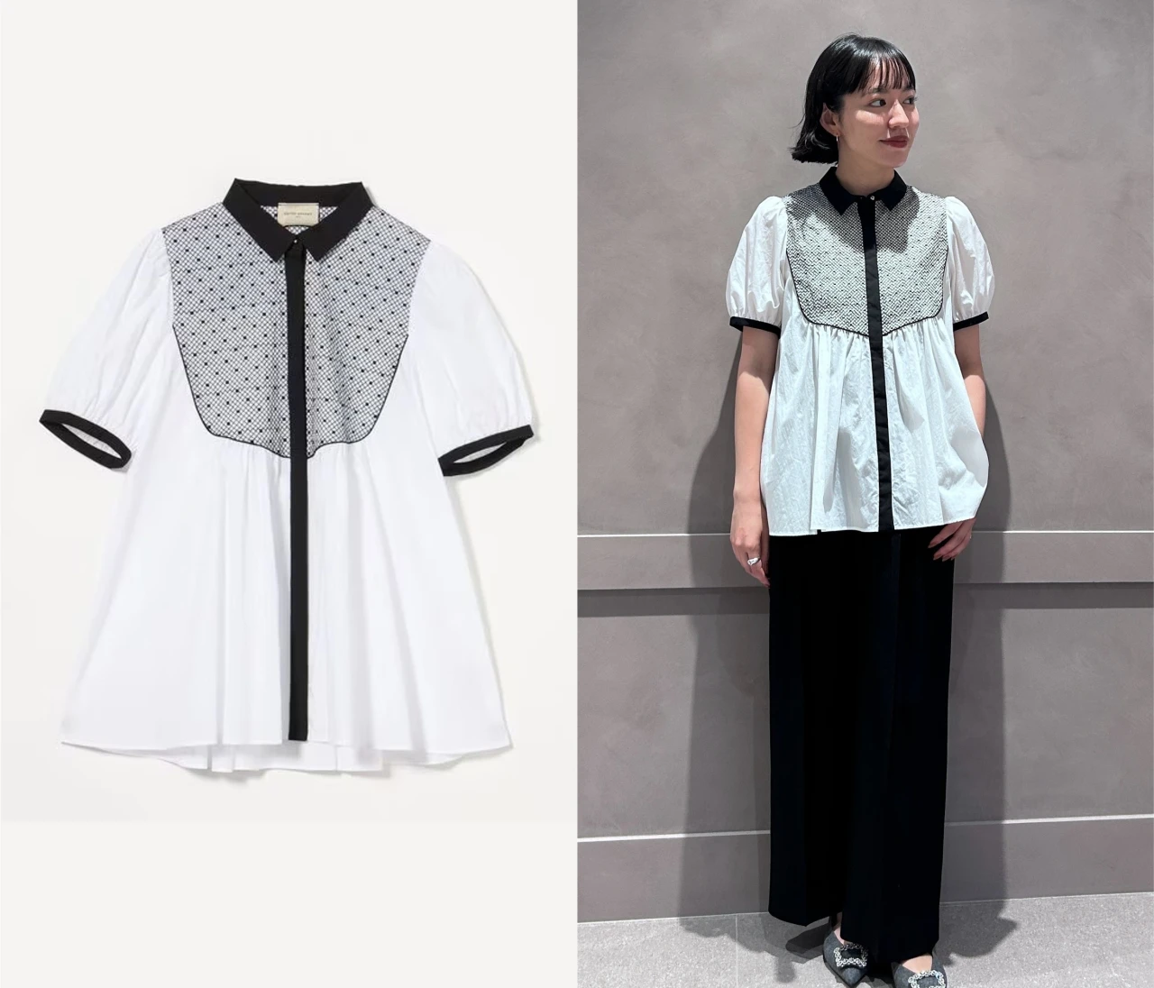 きちんと感も可愛げも手に入る【ユナイテッドアローズ】の「エンブロイダリー ショートスリーブ ブラウス」が登壇シーンに最適!|好印象が狙える“最旬”登壇服 Vol.8