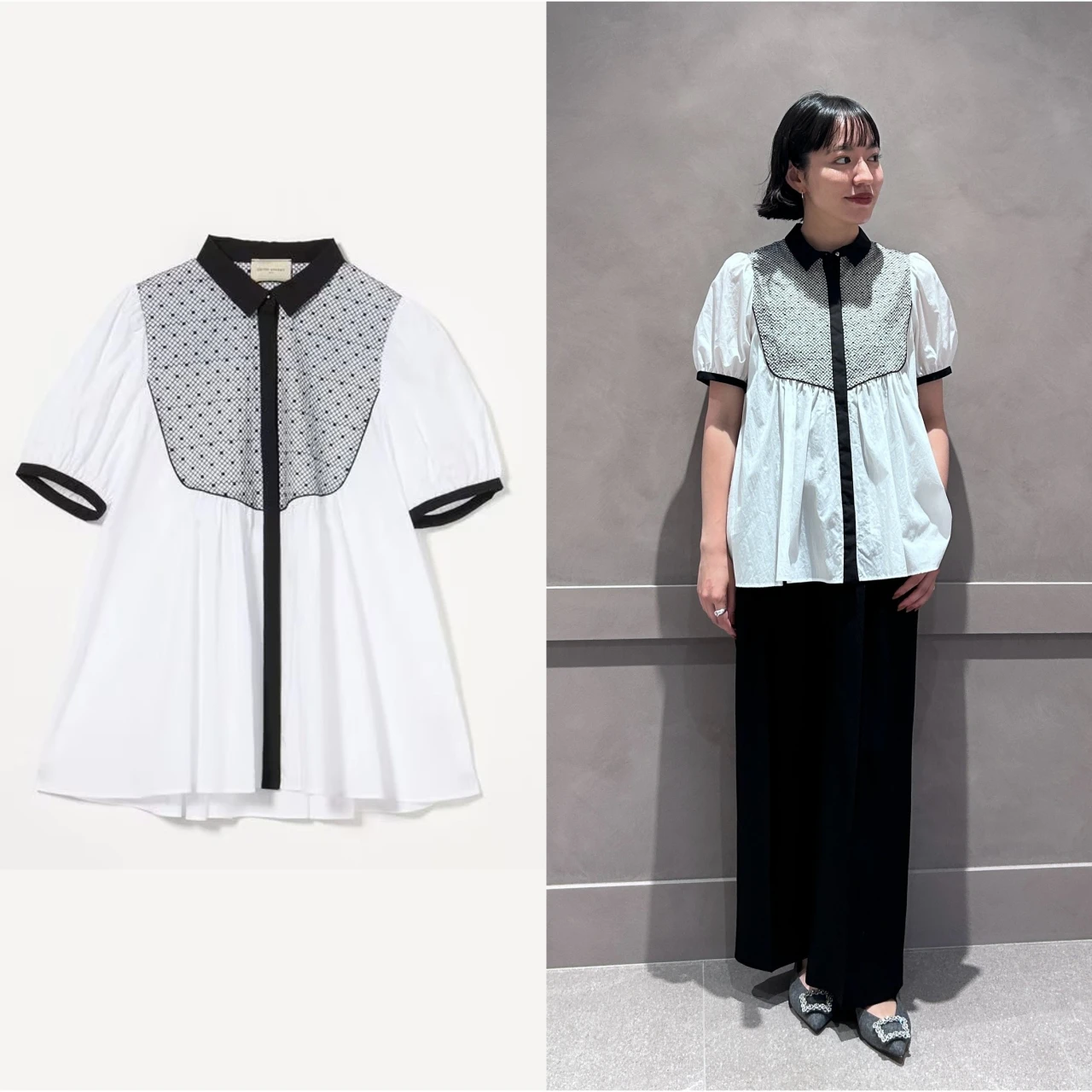 きちんと感も可愛げも手に入る【ユナイテッドアローズ】の「エンブロイダリー ショートスリーブ ブラウス」が登壇シーンに最適!|好印象が狙える“最旬”登壇服 Vol.8