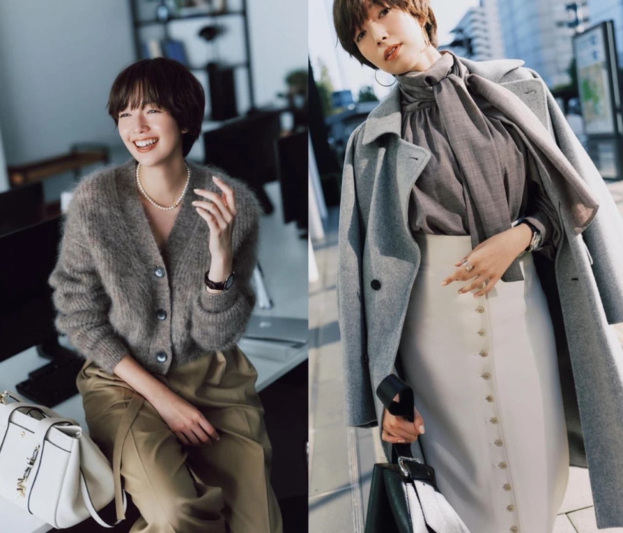 【可愛げ2割増しトップス26選】やわらかニット、きれい色シャツ、大きめボウタイブラウス。照れずに着られる好印象アイテム