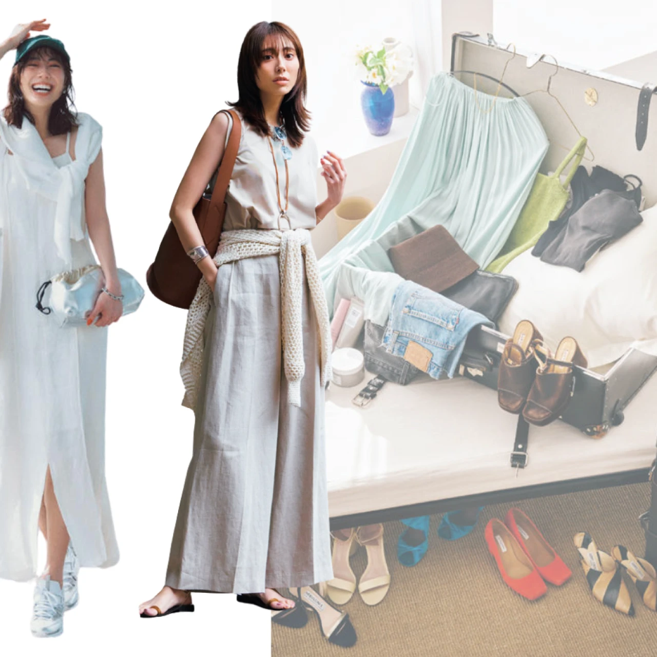「大人女子」 夏の旅行・帰省コーデ25選! 旅行ならではの着こなしポイントや旅上手の方のパッキングまで役立つ情報が盛りだくさん!