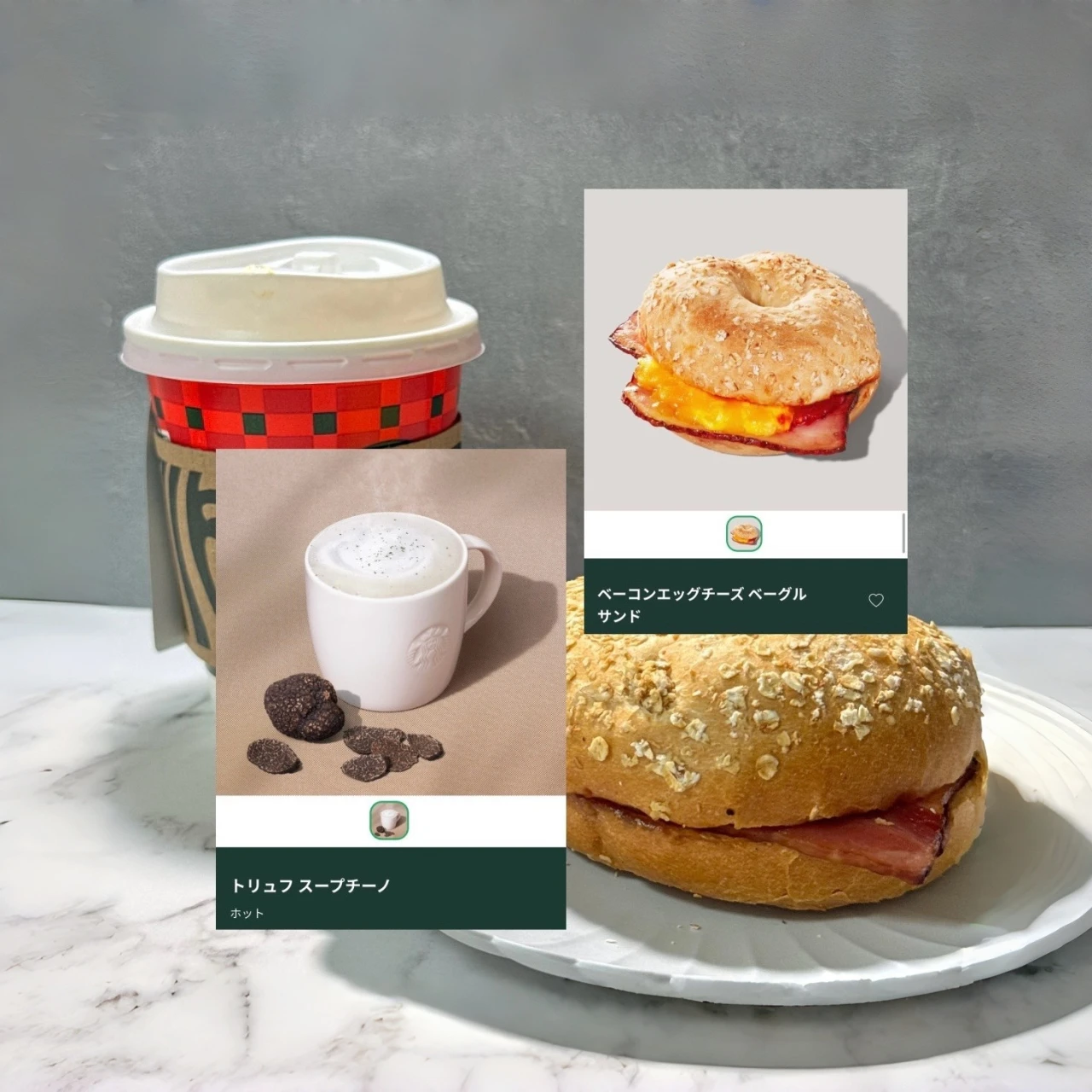 【最速レポ】スタバ新作「トリュフスープチーノ」×「ベーコンエッグチーズベーグルサンド」を実食!