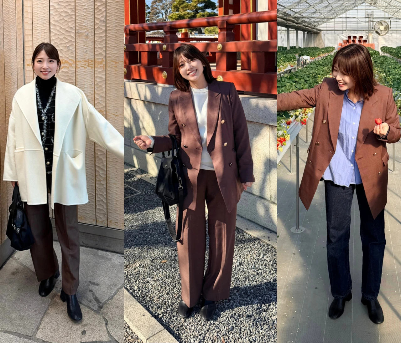 【TONAL】貴島明日香さんコラボのセットアップで作る、佐野厄除け大師の参拝コーデ｜リアルな旅行着回しコーデも紹介