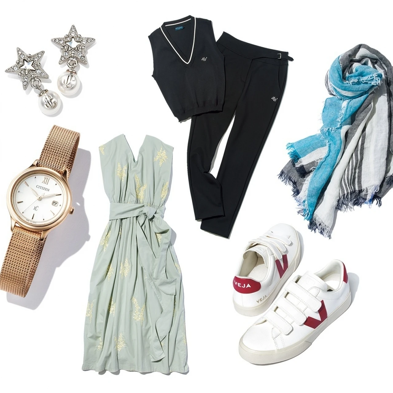 ジミー チュウ初のジュエリーやヌキテパ×スタイリスト佐藤佳菜子さんのコラボワンピ、カオスの別注ストールなど、最新アイテム6選【今月のおしゃれニュース】