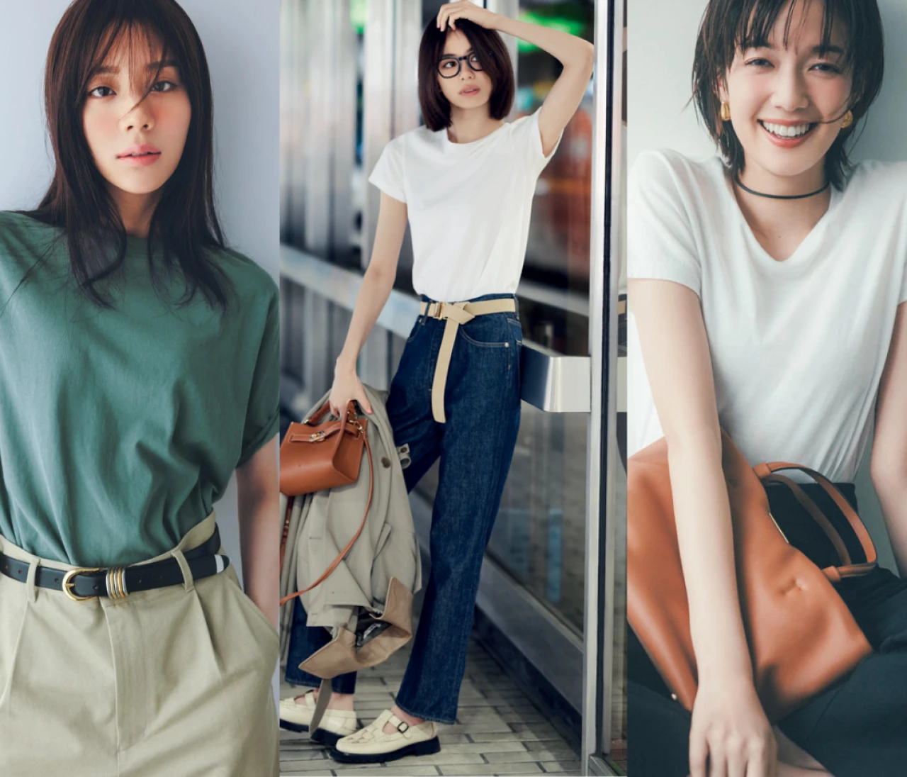 最新レディース Tシャツコーデ45選！ 白、黒、ネイビー、ベージュ…30代40代大人女子こそ定番のTシャツの着こなしを参考に