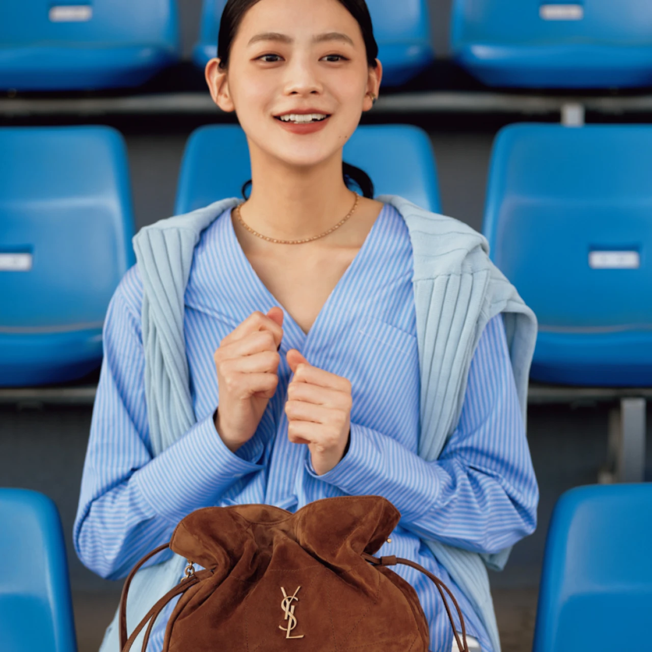 【サンローランの格上げバッグ】人気バッグ「ジェイミー」シリーズに巾着型が仲間入り