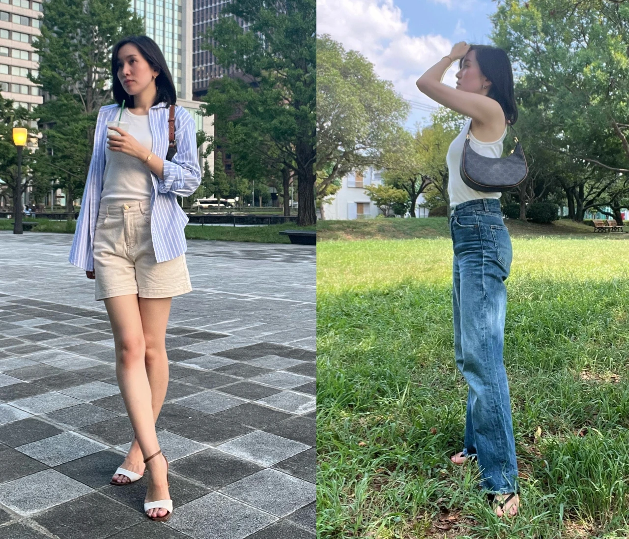 暑すぎる夏に大活躍のUNIQLO（ユニクロ）リブブラトップを使った2コーデ