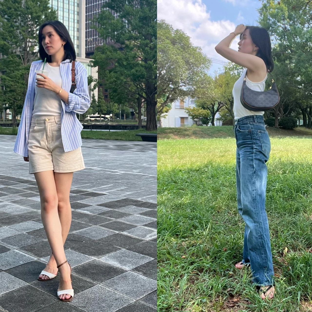 暑すぎる夏に大活躍のUNIQLO(ユニクロ)リブブラトップを使った2コーデ