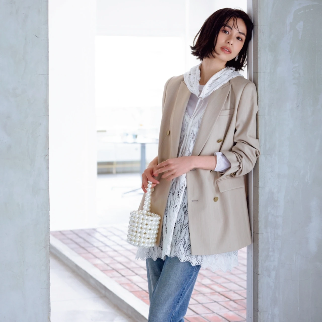 【休日ジャケットコーデ3選】きれい色＆甘アイテム投入で定番ジャケットを品よくカジュアルダウン！