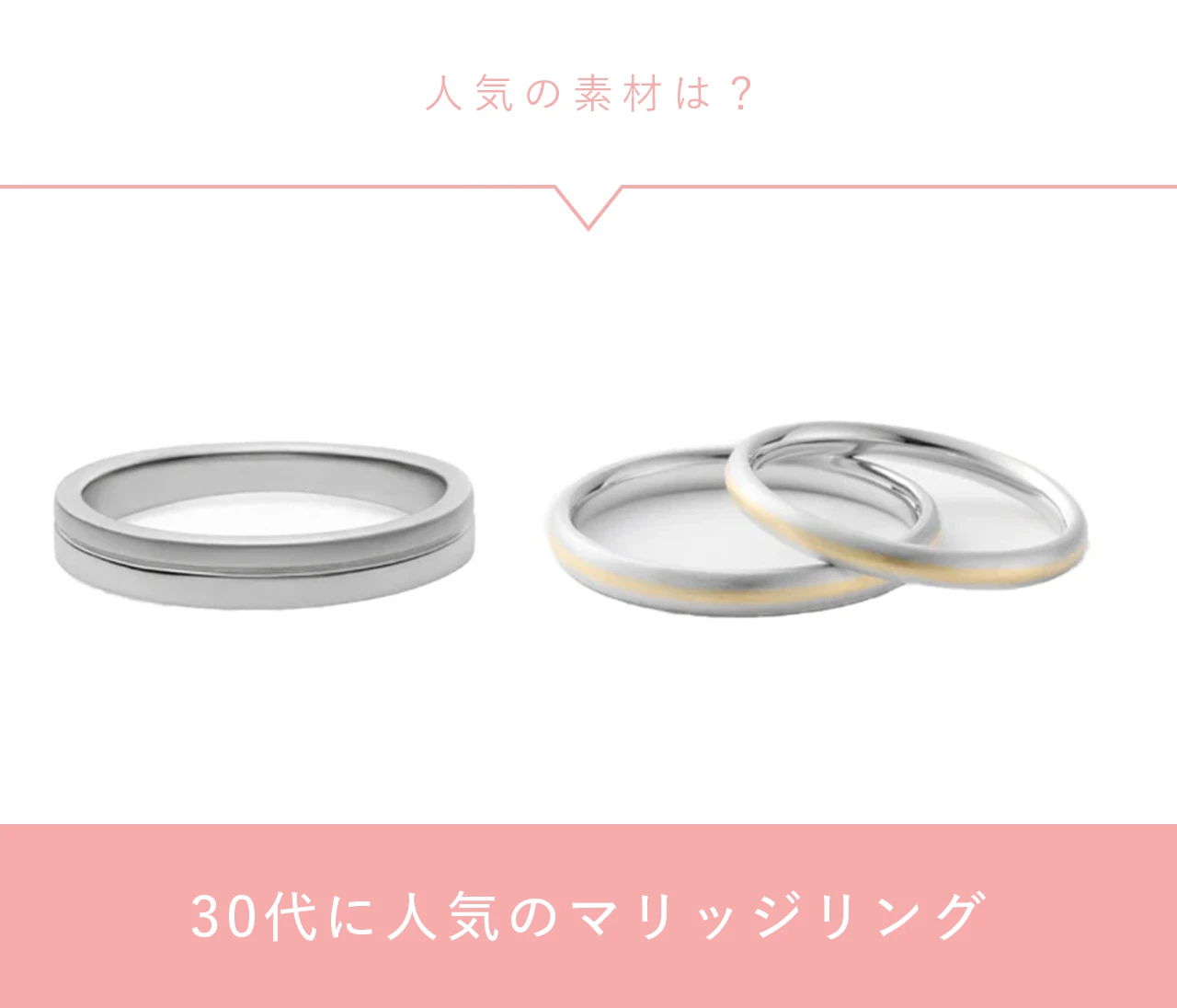 【30代に人気のマリッジリング】プラチナ×ストレートアームが主流。ステディブランドのおすすめ3選も