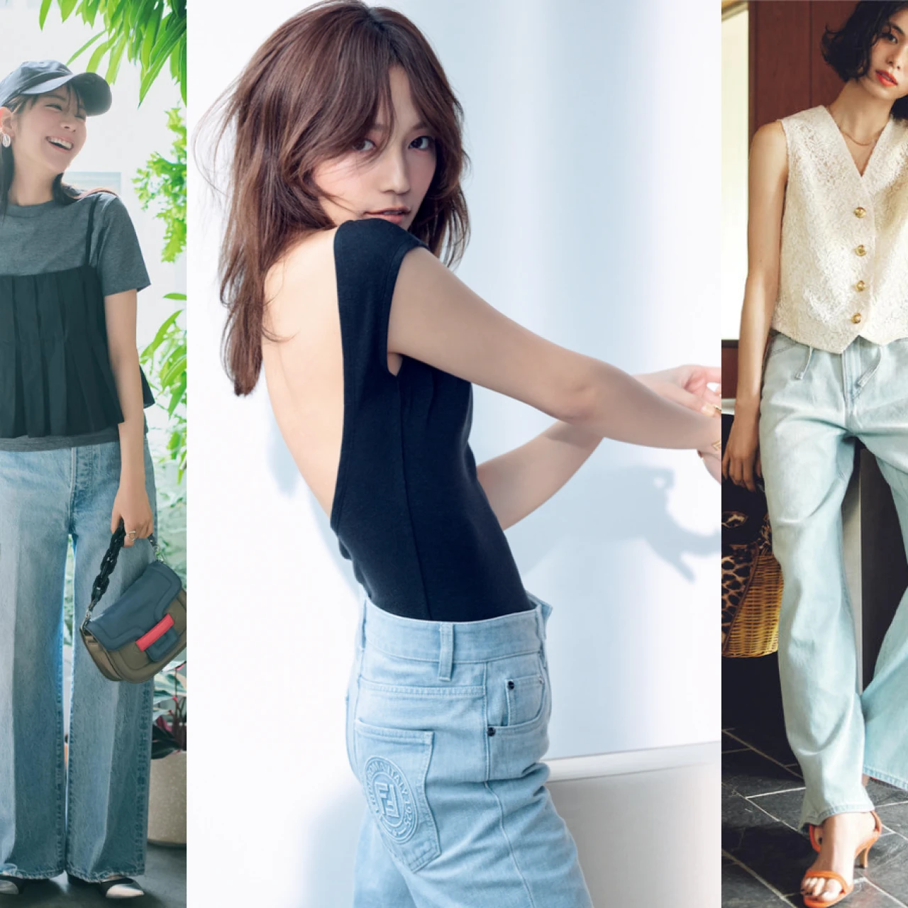 【暑くても履きたい!】 大人女子夏のデニムコーデ22選!濃紺、アイスブルー、加工、カラー…おしゃれな人は夏にこそデニムを履いている